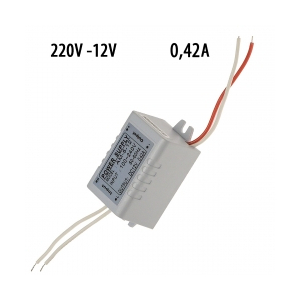 Блок питания 220V AC / 12V DC 0,42A.